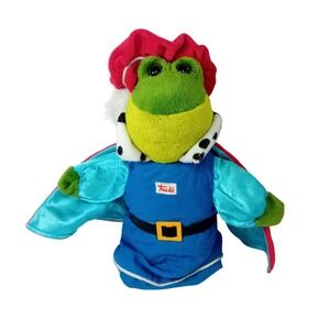 RARE HTF Vintage 90s Y2K Trudi Frog As Prince Plushie Hand Puppet‎ Retro Kidcore